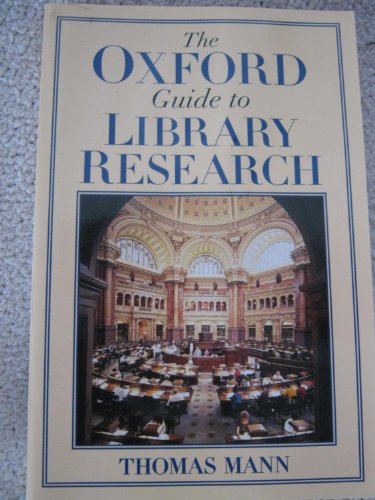 The Oxford Guide to Library Research