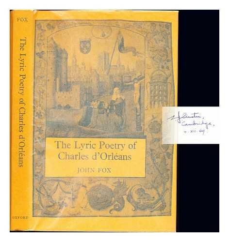 Lyric Poetry of Charles D'Orleans