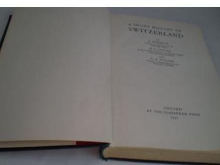Short History of Switzerland