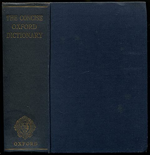 The Concise Oxford Dictionary of Current English: Thumb Index