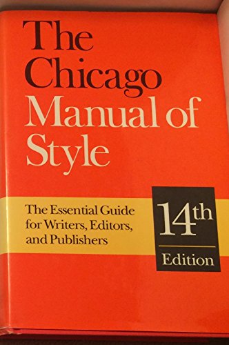 The Chicago Manual of Style (14th Edition)