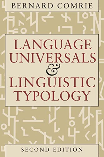 Language Universals and Linguistic Typology : Syntax and Morphology
Language Universals and Linguistic Typology : Syntax and Morphology