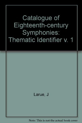 A Catalogue of 18Th-Century Symphonies: Thematic Identifier