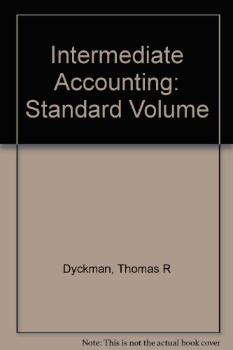 Intermediate Accounting (Standard Volume)