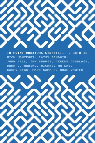 10 Print Chr$(205.5+rnd(1)); : Goto 10 (software Studies)