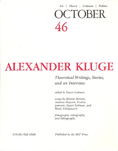 Alexander Kluge: Theoretical Writings, Stories, and an Interview