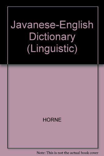 Javanese-English dictionary (Yale linguistic series)