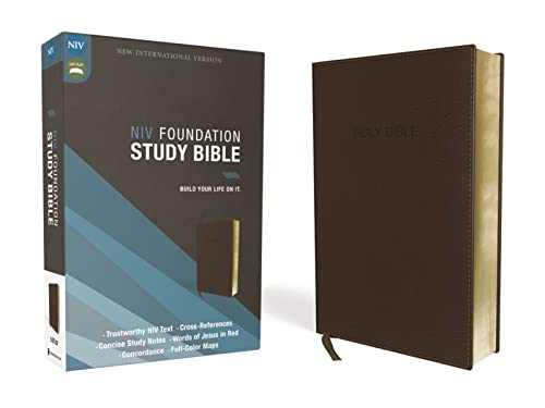 Niv Foundation Study Bible Imitation Leather Br Format: Slides