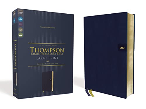NIV, Thompson Chain-Reference Bible, Large Print, Leathersoft, Navy, Red Letter, Comfort Print
NIV, Thompson Chain-Reference Bible, Large Print, Leathersoft, Navy, Red Letter, Comfort Print