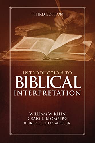 Introduction to Biblical Interpretation Format: Hardcover
