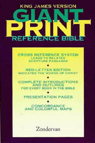 KJV Giant Print Reference Bible, Personal Size Value Edition, Black Imitation Leather