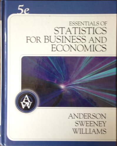 Essentials of Statistics for Business and Economics (with CD-ROM) (Available Titles CengageNOW)
Essentials of Statistics for Business and Economics (with CD-ROM) (Available Titles CengageNOW)