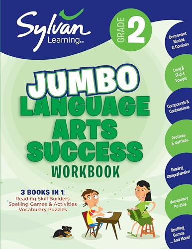 2nd Grade Jumbo Language Arts Success Workbook: 3 Books In 1--Rea