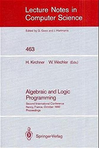 Algebraic and Logic Programming: Second International Conference, Nancy, France, October 1-3, 199...
