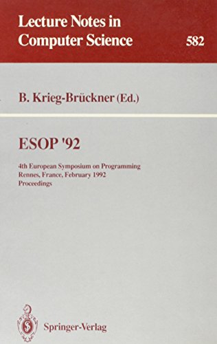 ESOP '92: 4th European Symposium on Programming Rennes, France, February 26-28, 1992 Proceedings ...