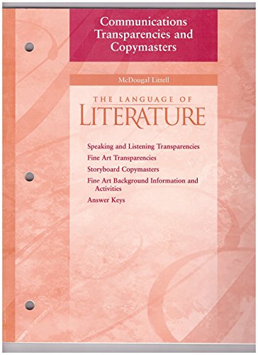 McDougal Littell Language of Literature: Communications Transparencies and Copymasters Grade 9
McDougal Littell Language of Literature: Communications Transparencies and Copymasters Grade 9