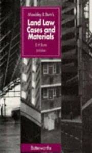 Maudsley & Burn's Land Law Cases and Materials.