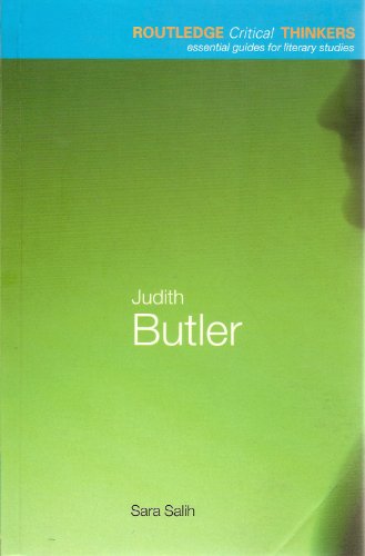 Judith Butler [Routledge Critical Thinkers]
