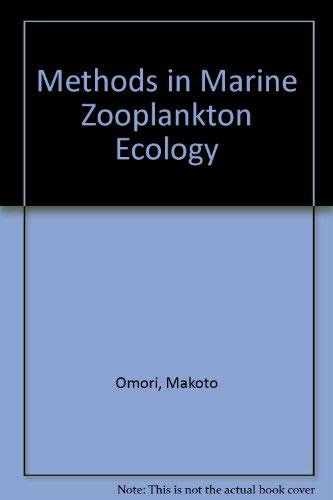 Methods in Marine Zooplankton Ecology