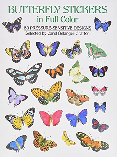 Butterfly Stickers in Full Color: 88 Pressure-Sensitive Designs