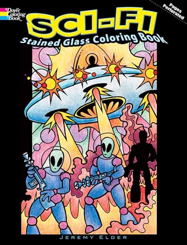 Sci-Fi Stained Glass Coloring Book (Dover Fantasy Coloring Books)