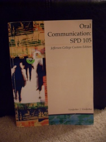 Oral Communication: SPD 105; Jefferson College Custom Edition