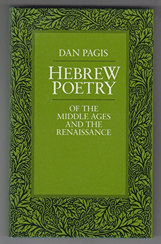 Hebrew Poetry of the Middle Ages and the Renaisance
