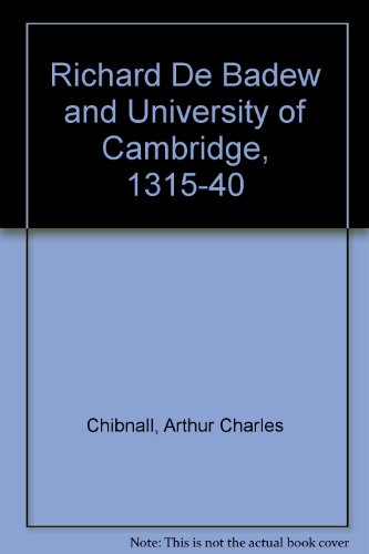 Richard de Badew and University of Cambridge, 1315-1340