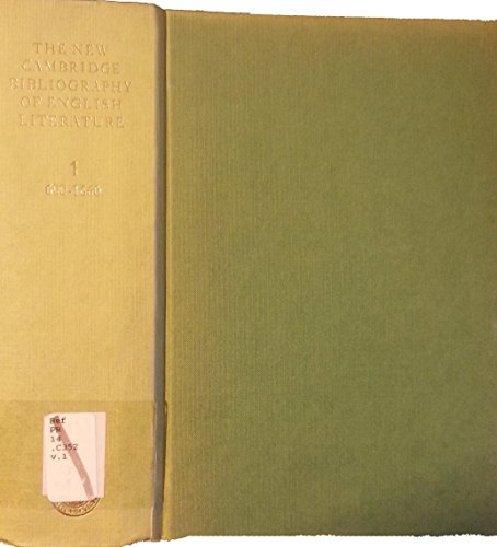 The New Cambridge Bibliography of English Literature. 5 Volumes.