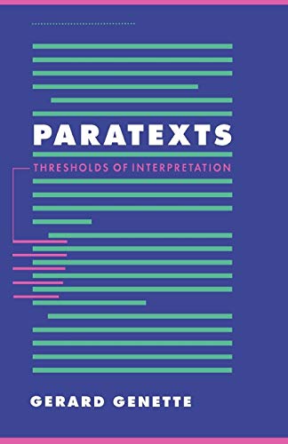 Paratexts: Thresholds of Interpretations
