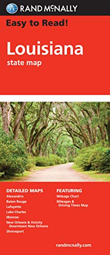 Easy To Read: Louisiana State Map (Rand Mcnally Easy to Read!)