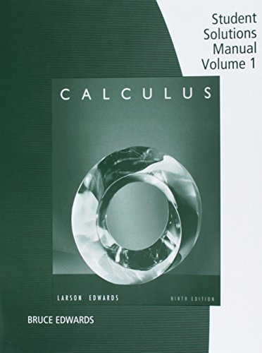 Student Solutions Manual Volume 1 Calculus Ninth Edition