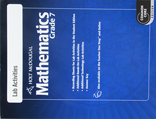 Holt McDougal Mathematics: Common Core Lab Activities with Answers Grade 7