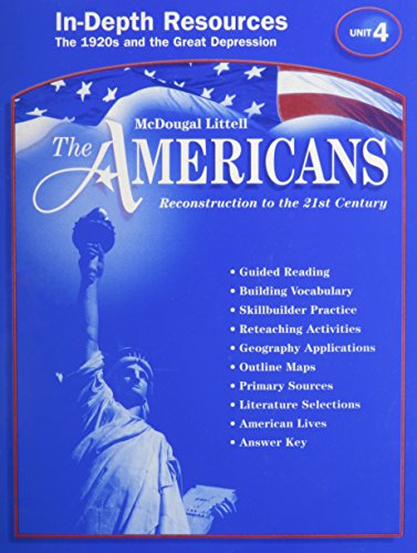 The Americans Reconstruction to the 21st Century In-depth Resources: Unit 4 Grades 9-12 (McDougal Littell The Americans)
The Americans Reconstruction to the 21st Century In-depth Resources: Unit 4 Grades 9-12 (McDougal Littell The Americans)