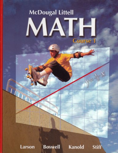Math Course 1, Grades 6-8: Mcdougal Littell Middle School Math