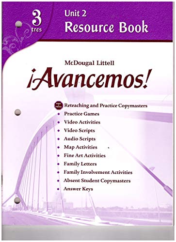 Avancemos!: Unit Resource Book 2 Level 3 (Spanish Edition)