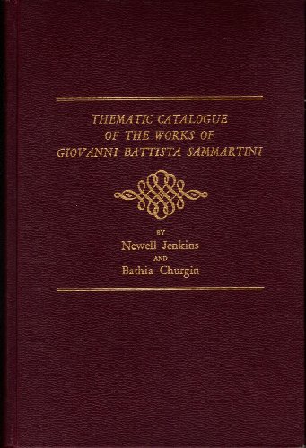 Thematic Catalogue of the Works of Giovanni Battista Sammartini