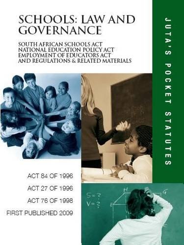 Schools: Law and Governance South African Schools Act, 84 of 1996 ; National Education Policy Act...