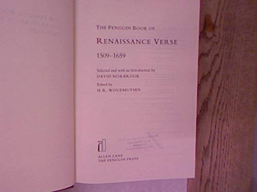 The Penguin Book of Renaissance Verse: 1509-1659