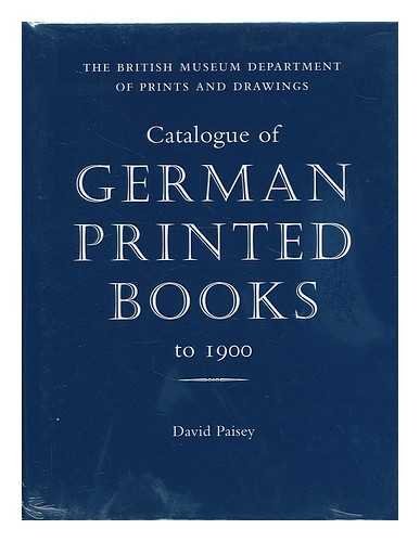 Catalogue of German Printed Books to 1900