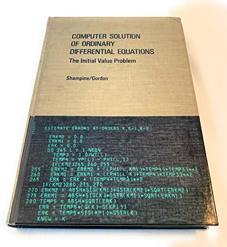 Computer solution of ordinary differential equations: The initial value problem
Computer solution of ordinary differential equations: The initial value problem
