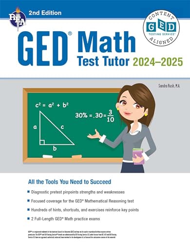 GED Math Test Tutor, For the 2020 GED Test, 2nd Edition (GED Test Preparation)
GED Math Test Tutor, For the 2020 GED Test, 2nd Edition (GED Test Preparation)