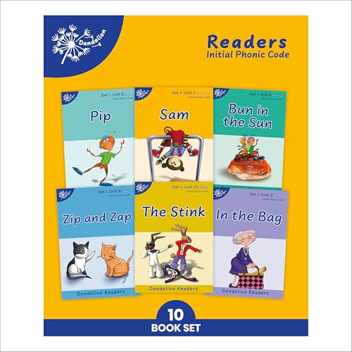Phonic Books Dandelion Readers Set 1 Units 1-10 : Alphabet Code Blending 4 and 5 Sound Words
Phonic Books Dandelion Readers Set 1 Units 1-10 : Alphabet Code Blending 4 and 5 Sound Words
