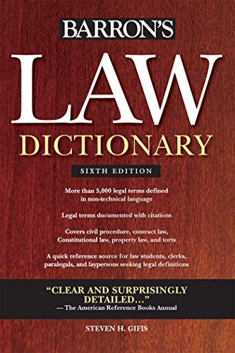 Barron's Law Dictionary (Barron's Law Dictionary (Quality))
