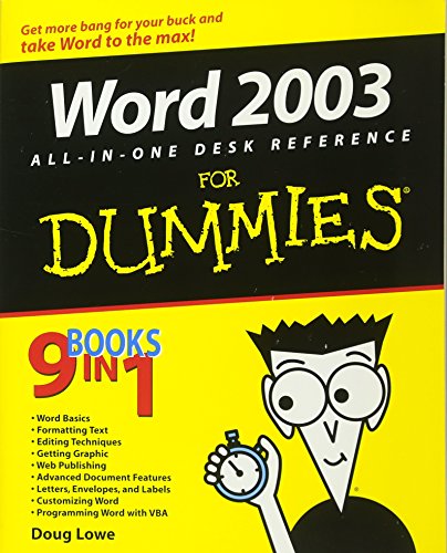 Word 2003 All-in-One Desk Reference For Dummies