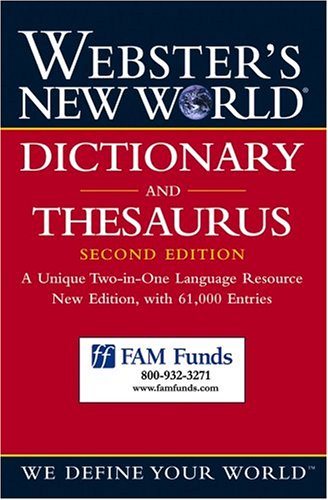 Webster's New World Dictonary and Thesaurus, 2nd Edition Fam Custom
