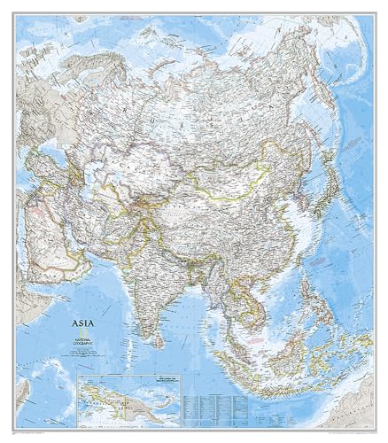 

National Geographic Asia Wall Map - Classic (33.25 x 38 in) (National Geographic Reference Map)