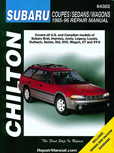 Chilton Subaru Coupes/Sedans/Wagons 1985-96 Repair Manual
