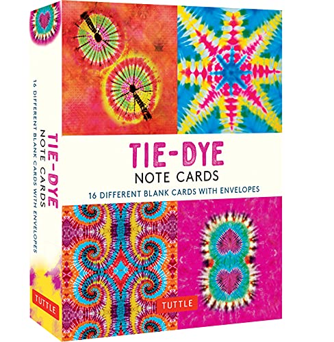 Tie-Dye, 16 Note Cards: 16 Different Blank Cards with 17 Patterned Envelopes