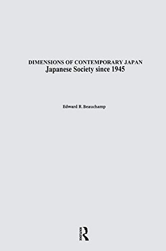 Japanese Society since 1945 (Dimensions of Contemporary Japan)